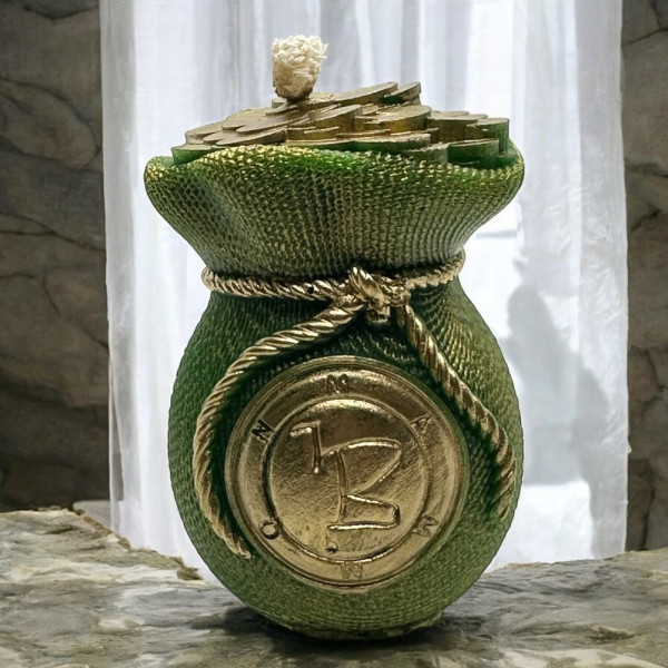 МІШОК МАМОНА, свічка зелена