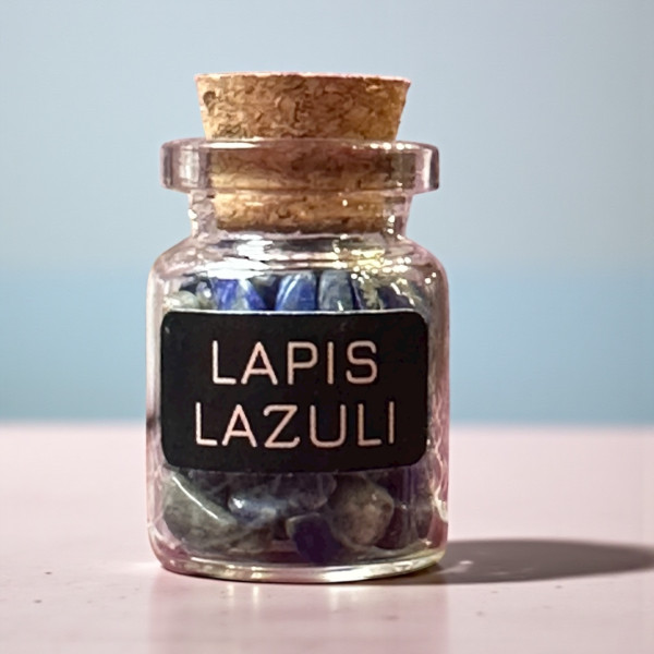 ПЛЯШКА З КАМІННЯМ "ЛАЗУРИТ"