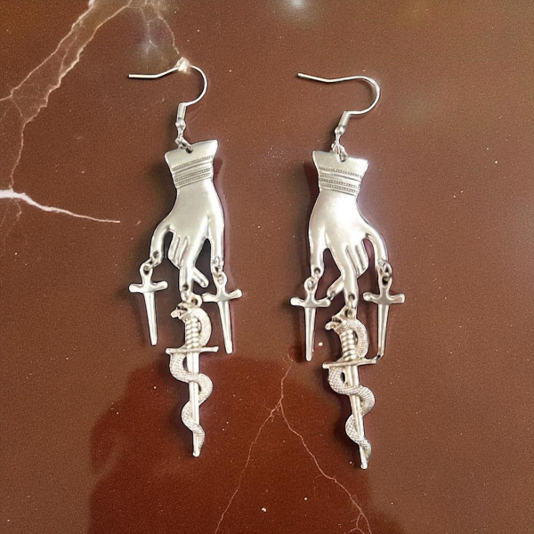 СЕРЕЖКИ "РУКИ З МЕЧАМИ"